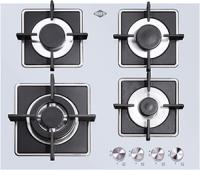 Варочная поверхность газовая 4-х комф. PG-608 (580х520) (Материал Металл/Стекло , Цвет Металлик/Черный) в Армянске от производителя 