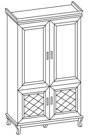 Фото Шкаф Ванесса (129) двухдверный от производителя Ставрополь Мебель в Армянске по цене 21 770 ₽
