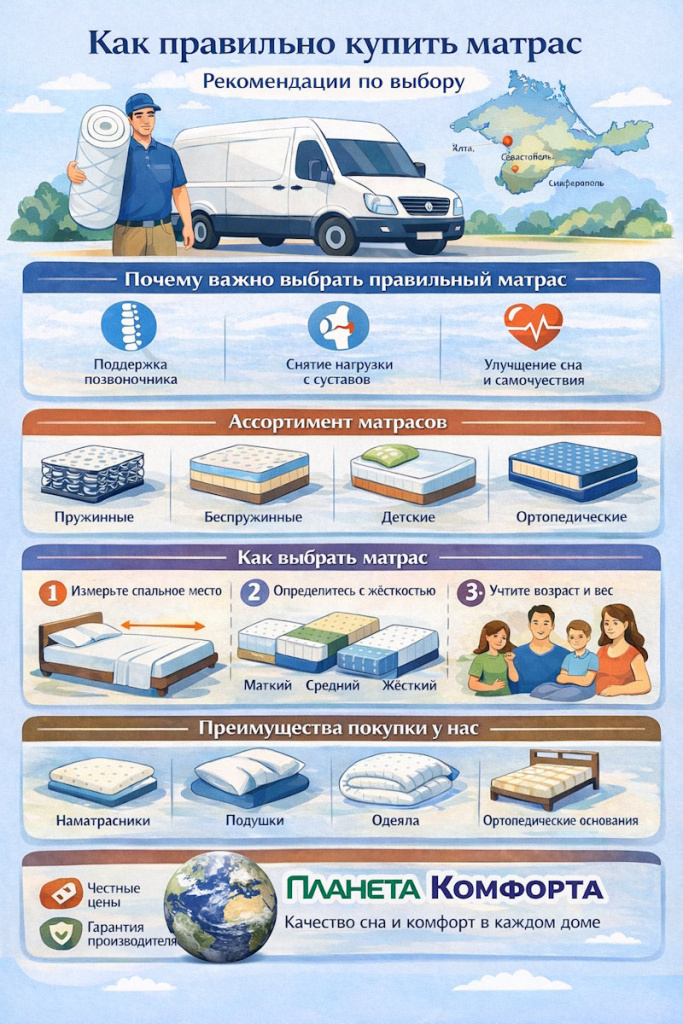 Как купить матрас в интернет магазине Планета Комфорта Армянск