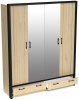 Фото Шкаф Бостон (180) четырехдверный (2 зеркала) от производителя СБК в Армянске по цене 34&nbsp;930 ₽