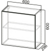 Фото Кухня Геометрия шкаф навесной ШГ600 (60) от производителя  в Армянске по цене 10&nbsp;930 ₽