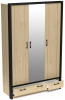 Фото Шкаф Бостон (135) трехдверный (1 зеркало) от производителя СБК в Армянске по цене 27&nbsp;200 ₽