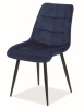 Стул Signal Chic velvet ( Обивка стула:ткань, черный, синий (Signal) )