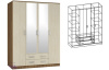 Фото Шкаф Светлана (168) четырехдверный от производителя Мебель Маркет в Армянске по цене 34&nbsp;440 ₽
